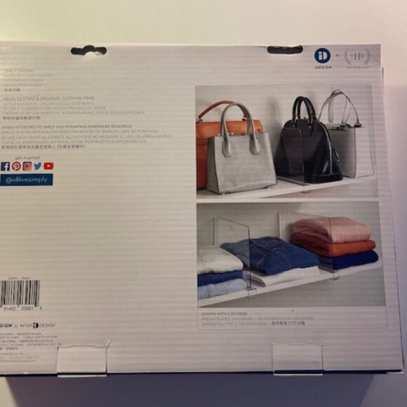 IDesign & The Home Edit Clear shelf divider - Picture 4 of 4